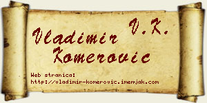 Vladimir Komerović vizit kartica
